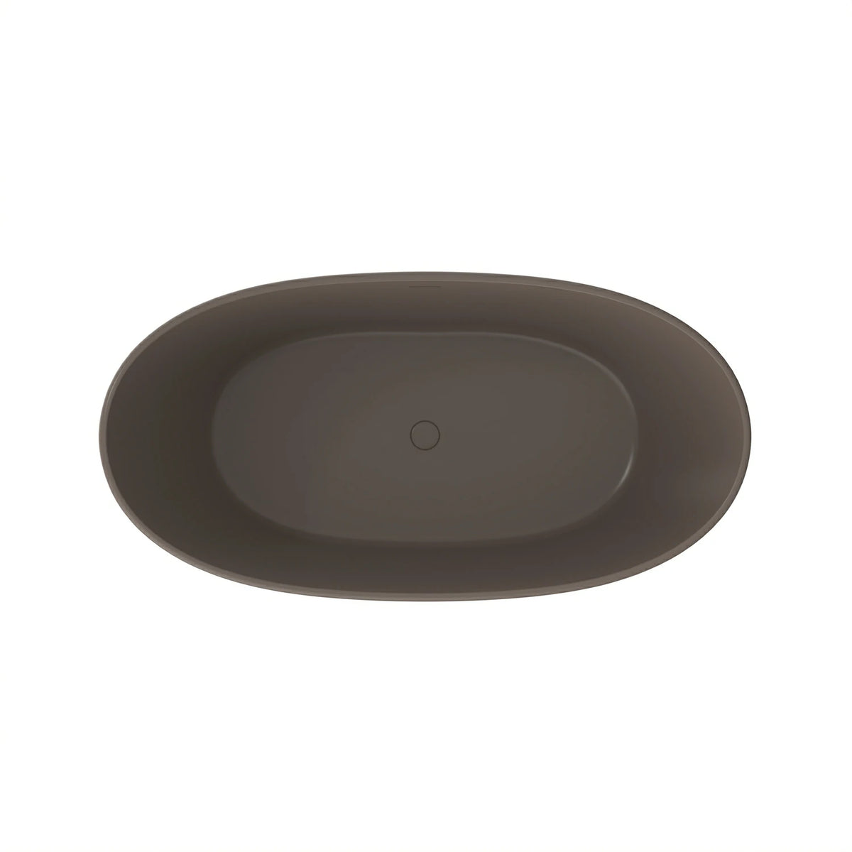 61" Solid Surface Freestanding Soaking Bathtub for Small to Medium Bathrooms