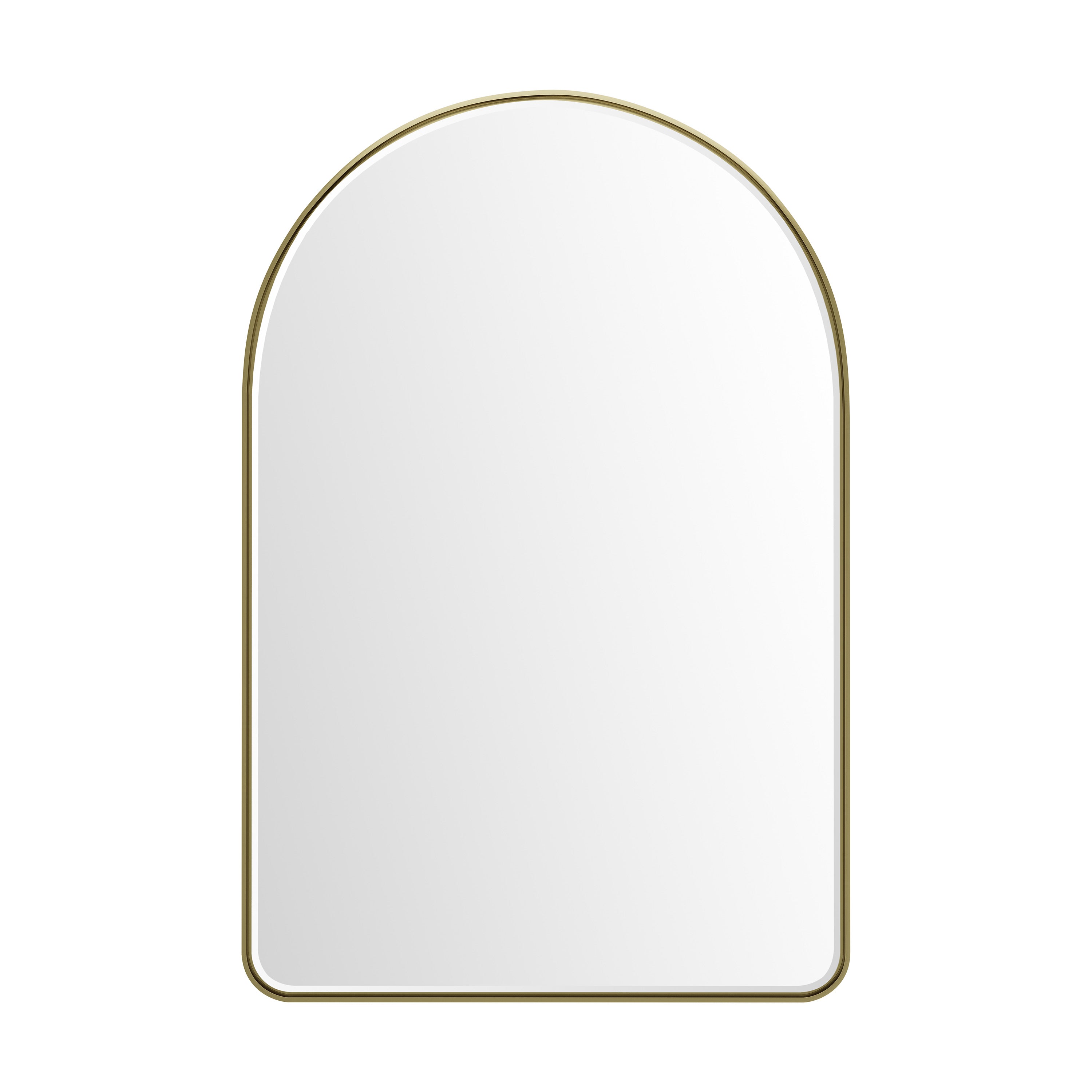 James Martin Rohe 24" Arched Mirror, Champagne Brass