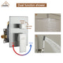 CASAINC 2-Function Shower System with Handheld Shower in Brushed Nickel/Matte Black