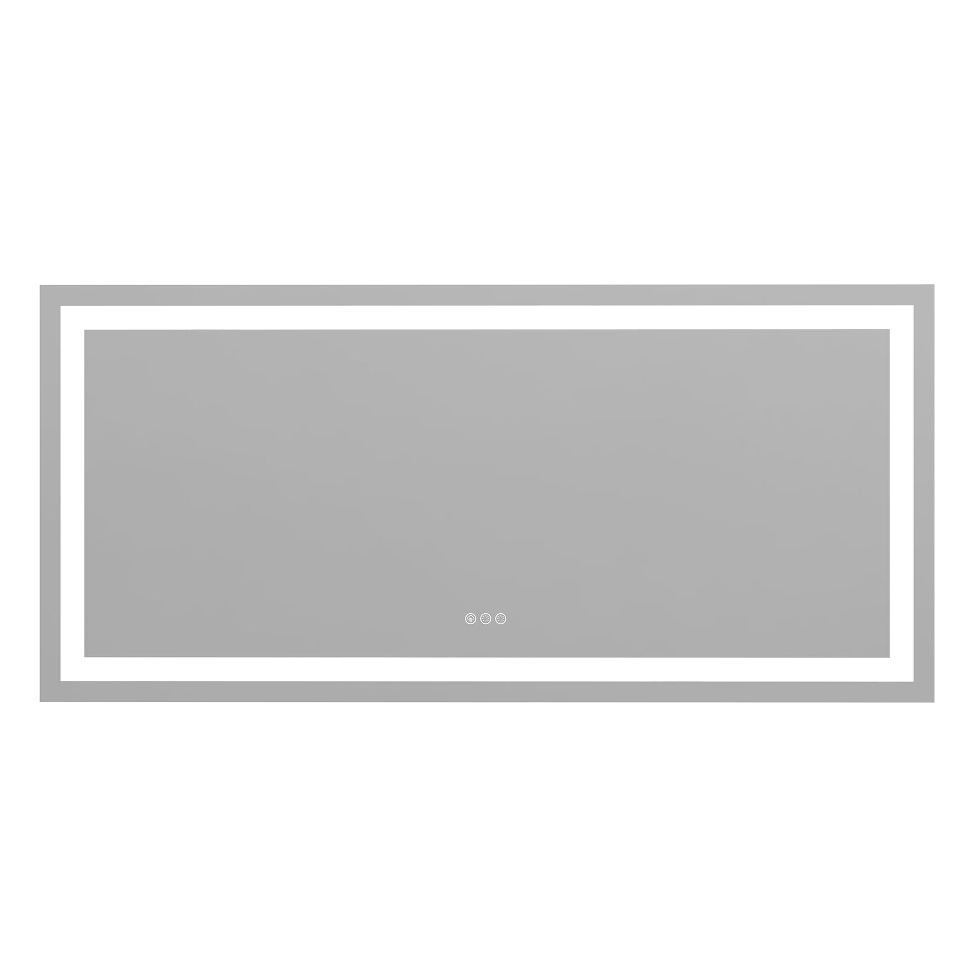 Tempered RGB LED Bathroom Mirror with Smart Controls & Anti-Fog