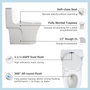 Dual-Flush Elongated Comfort One Piece Toilet with 1.1/1.6 GPF Water-Saving