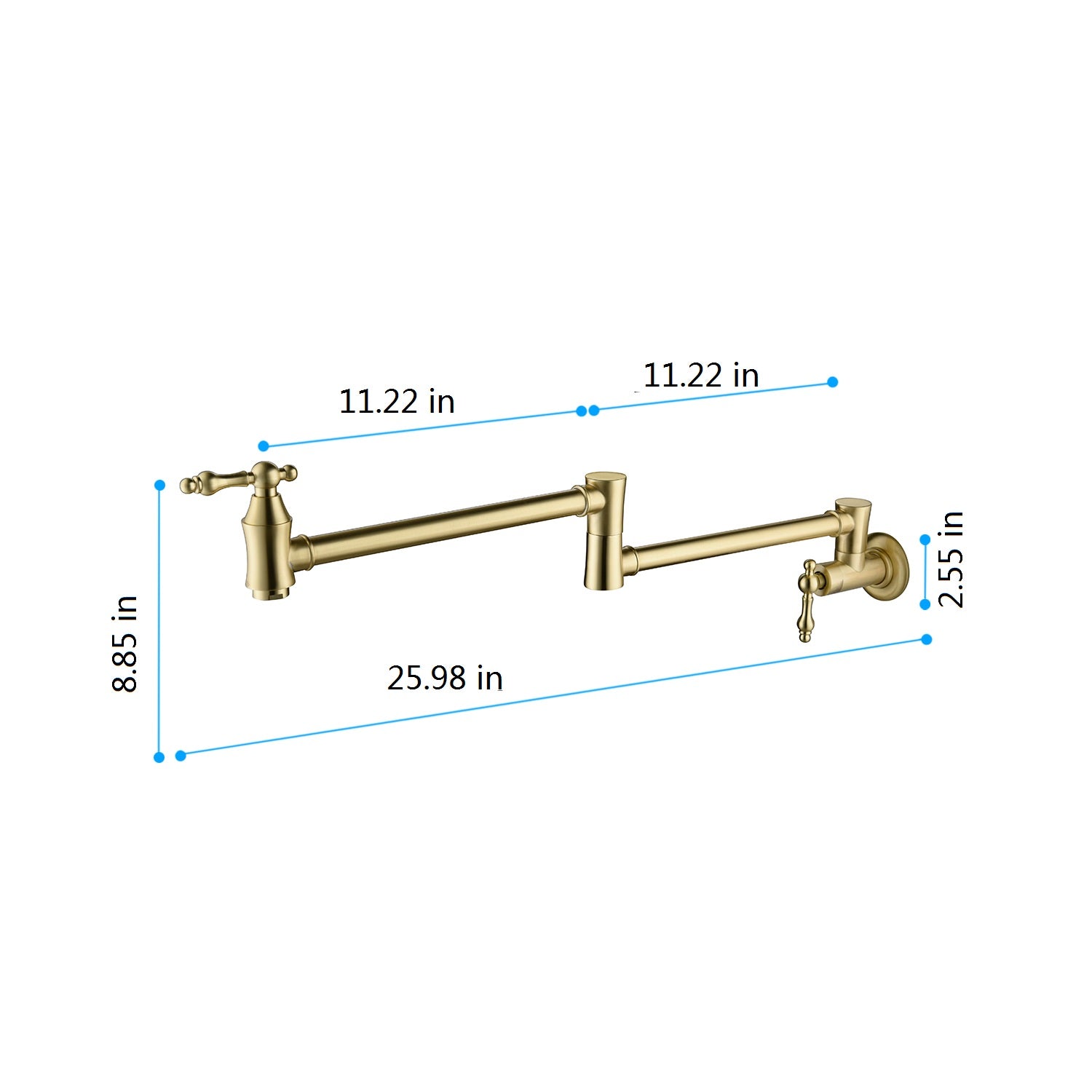 Pot Filler Faucet Wall Mount-CASAINC