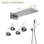 22" Wall-Mount Thermostatic Shower System with 64-Color LED & Built-In Music