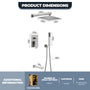 10" Wall Mounted Dual Shower Heads Shower System With Tub Spout 