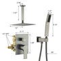 10" Ceiling-Mount Rain Shower System with Handheld Shower in Brushed Nickel