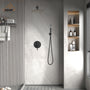 10" Matte Black Rain Shower System with Hand Shower