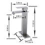 Waterfall Spout Bathroom Faucet,Single Handle Bathroom Vanity Sink Faucet-CASAINC