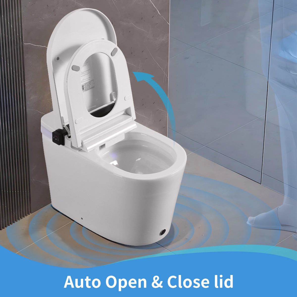 Foam Shield Smart Bidet Toilet with Automatic Lid & Multiple Wash Modes