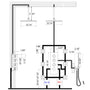 CASAINC Chrome 12 Inch 6-Spray Rainfall Built-In Shower System