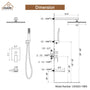 CASAINC Wall Mounted Shower System with Handheld Shower and Bathtub Faucet in Brushed Nickel