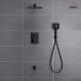 CASAINC 10 inch Square Wall-mounted rain shower faucet with pressure balanced valve