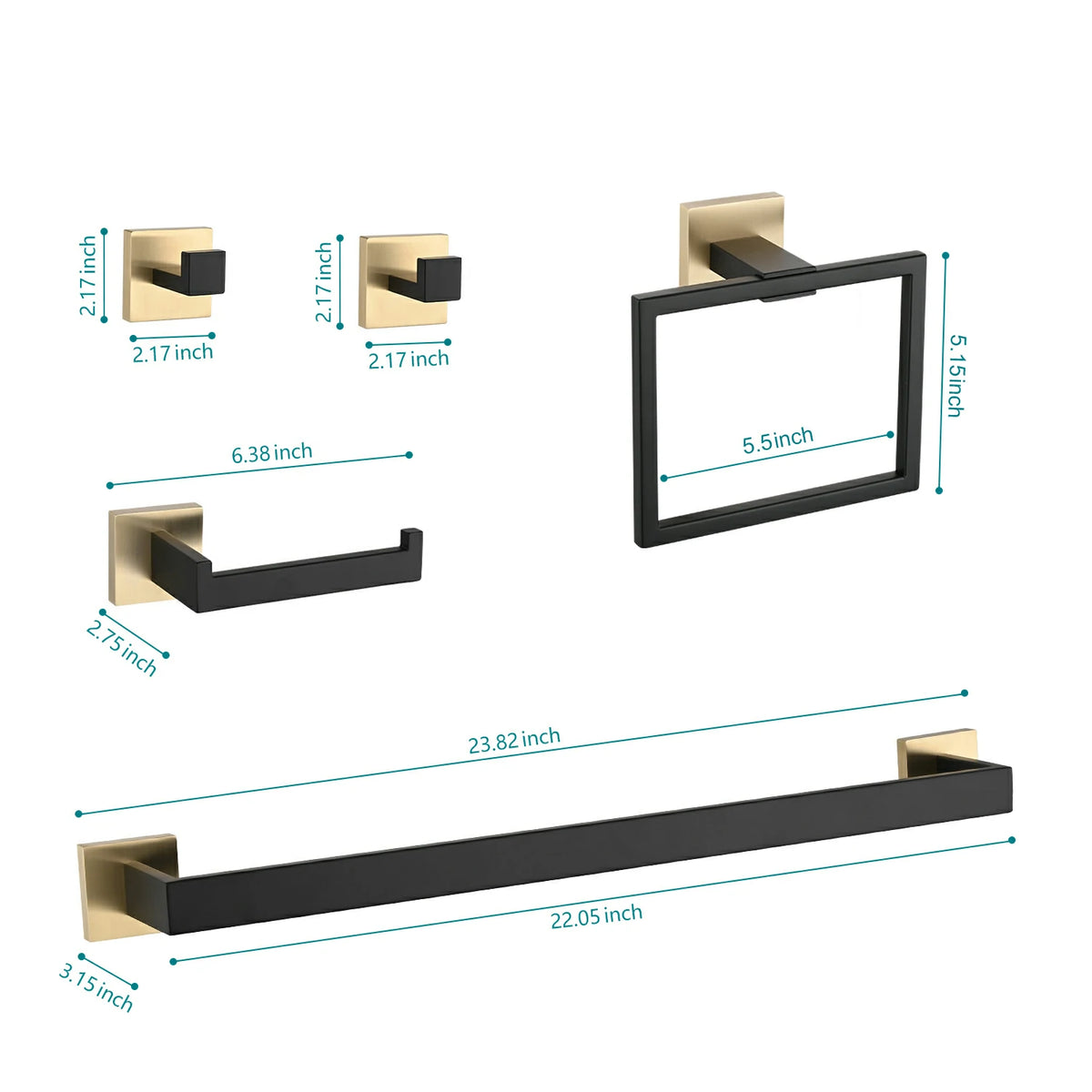 5 - Piece Bathroom Hardware Accessories Set