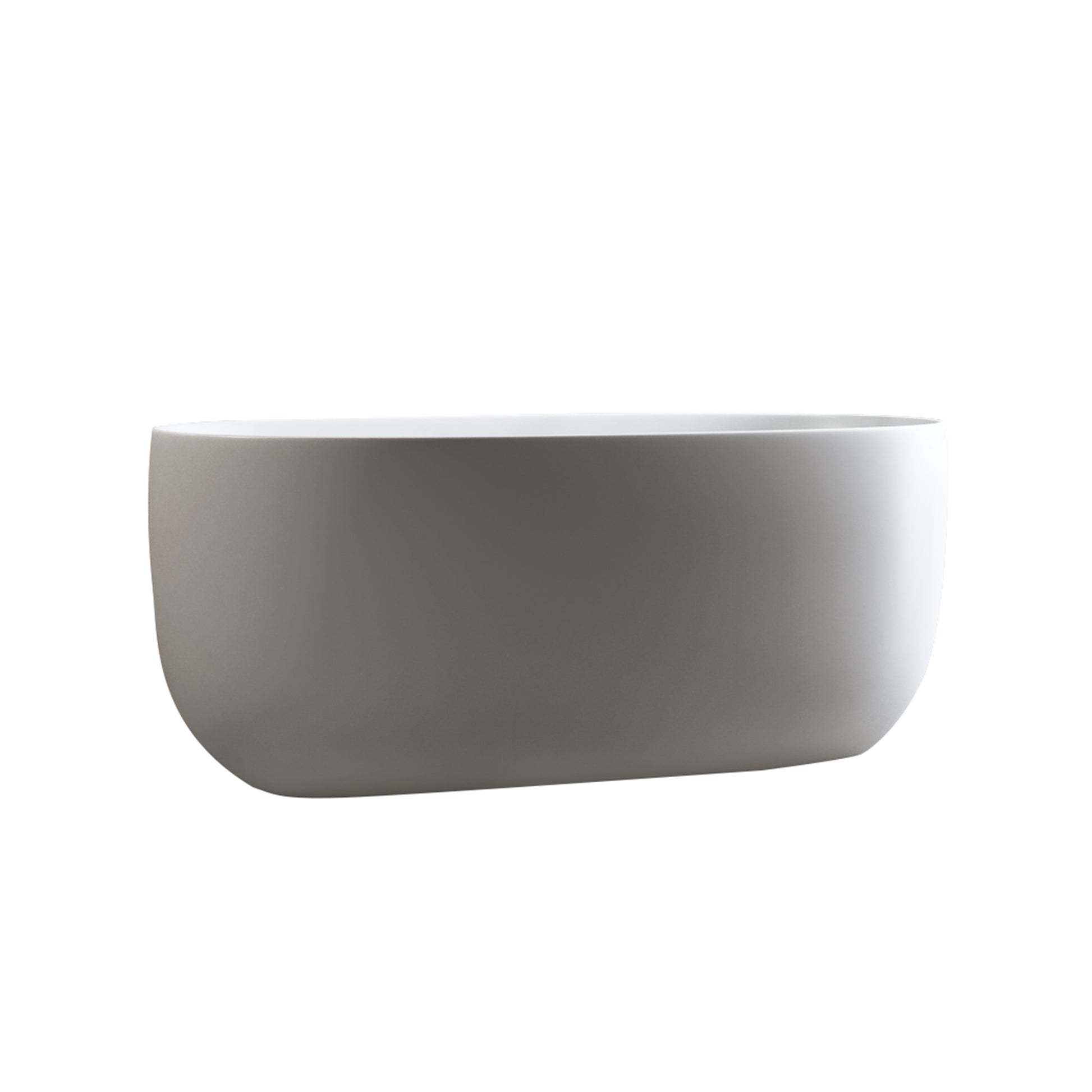 47" Freestanding Stone Resin Soaking Bathtub with Heat Retention