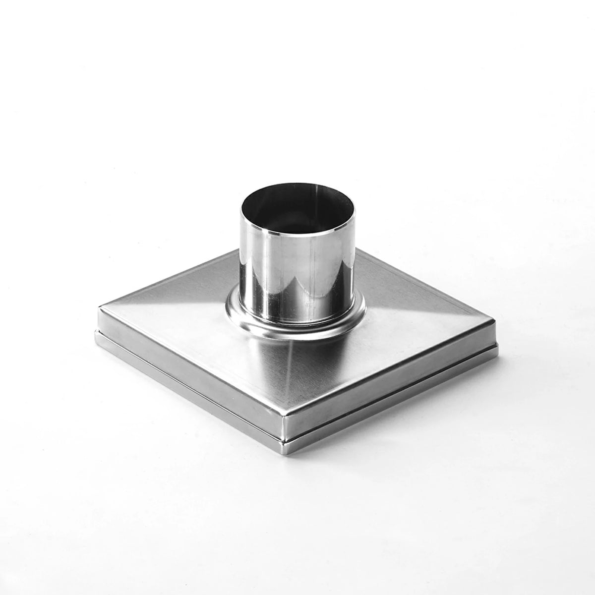 Square 304 Stainless Steel Shower Floor Drain with Removable Grid Grate