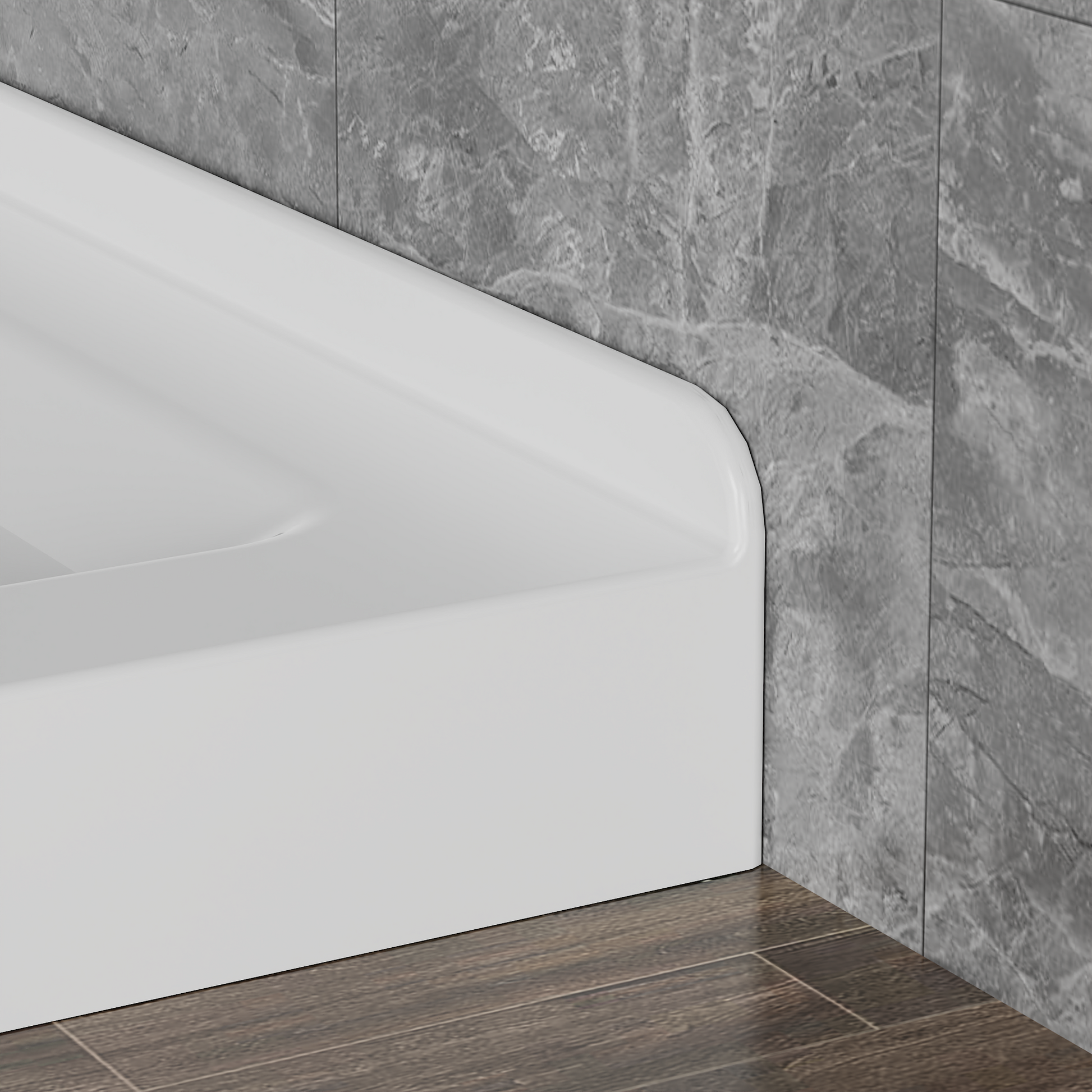 36" x 36" White Double-Threshold Shower Base with Center Drain, Anti-Slip Acrylic Shower Pan