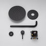 Casainc Round Single Functions Wall Mount Black Shower Faucet-CASAINC