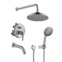 CASAINC 8.3 inch Wall-mounted rain shower faucet with pressure balanced valve