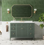 30"/36"/48" Freestanding Single Sink Bathroom Vanity with Solid Wood Construction & Marble Top