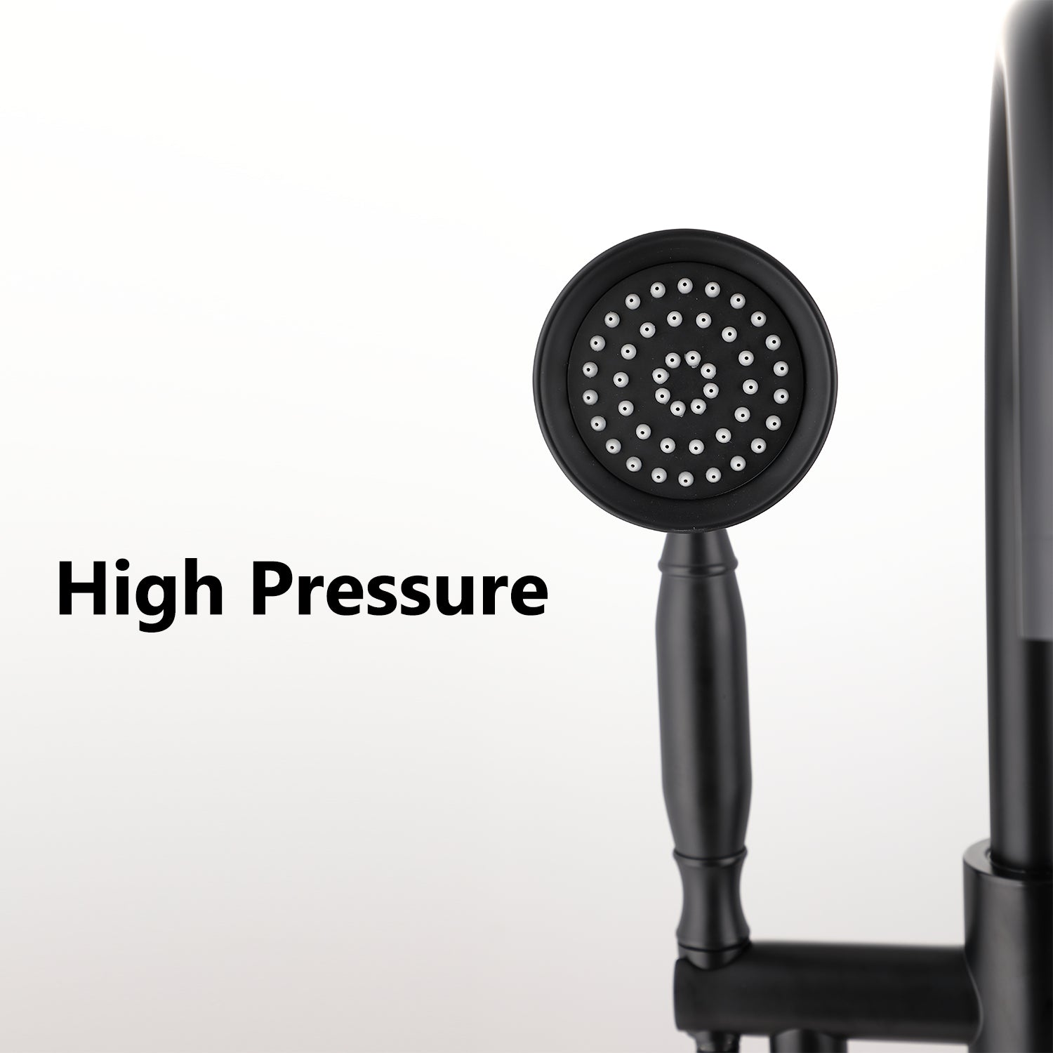 6 GPM Freestanding Bathtub Faucet with Hand Held Shower and Double Handle -CASAINC