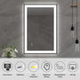 Tempered Glass LED Mirror with Aluminum Frame for Bathroom Vanity