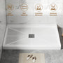 Rectangle SMC White Shower Pan Base with Center Drain