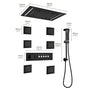 20*14 inch 5-Function Luxury Shower System with LED Lights and Slide Bar