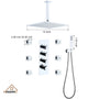 CASAINC Chrome 12 Inch 6-Spray Rainfall Built-In Shower System
