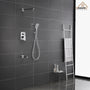 CASAINC 10 inch Square Wall-mounted rain shower faucet with pressure balanced valve