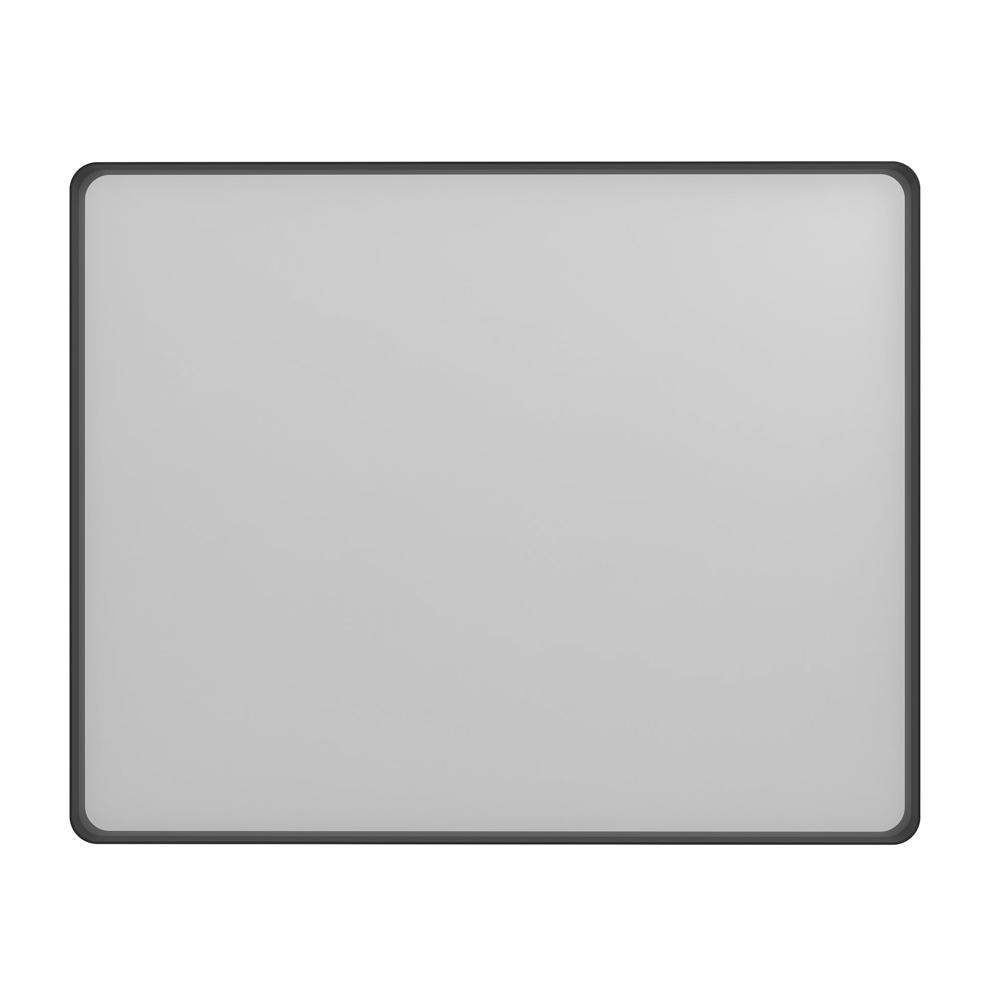 Wall-Mounted Vanity Mirror with Matte Black Metal Frame