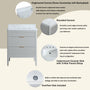30"/36"/48" Freestanding Single Sink Bathroom Vanity with Solid Wood Construction & Marble Top