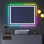 Tempered RGB LED Bathroom Mirror with Smart Controls & Anti-Fog