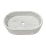 23.6" Natural Marble Vessel Sink with Polished Finish – Real Stone Bathroom Basin in  Beige Gold/White Natural/Gray/Green