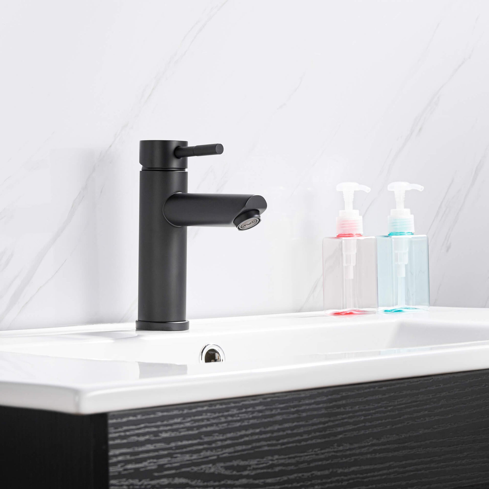 Casainc Matte Black 1-Handle Commercial Freestanding Sink Faucet
