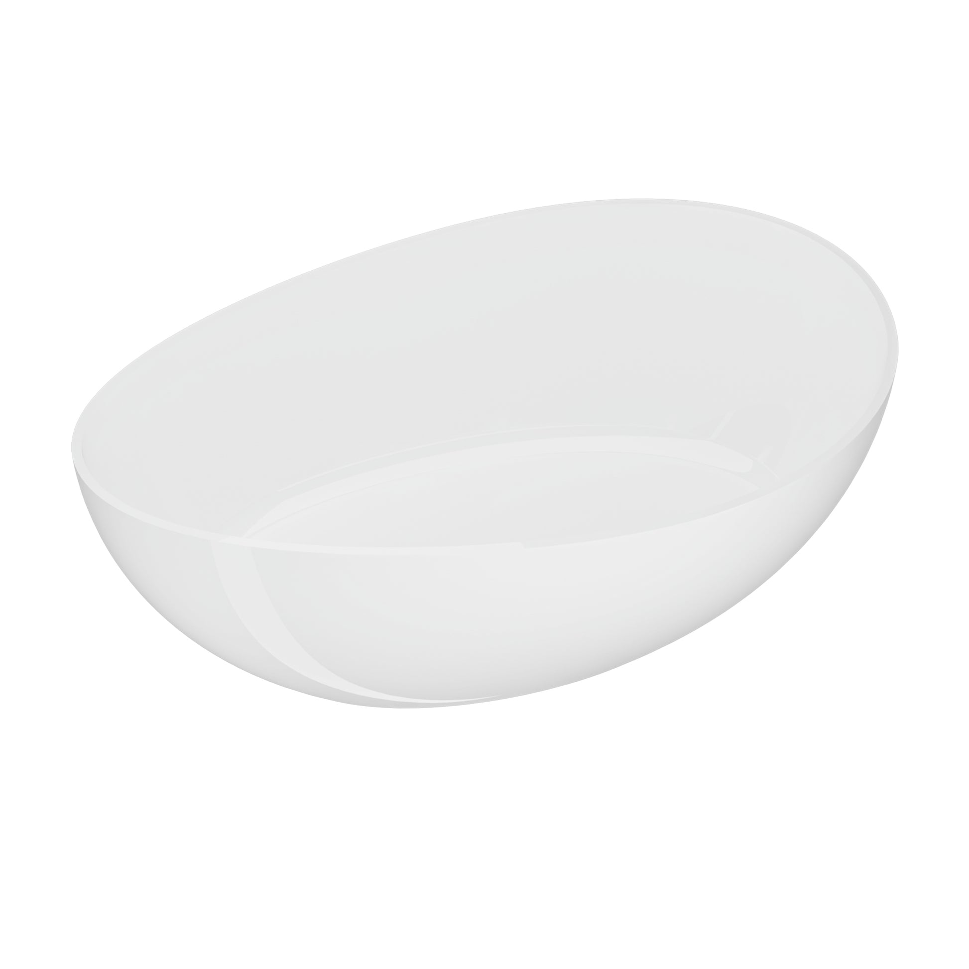63" Unique Shaped Solid Surface Freestanding Bathtub with Warm-Touch Insulation