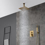 Casainc 2 Function 10" Ceiling Mount Dual Shower Heads Shower System In Black