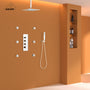 CASAINC Chrome 12 Inch 6-Spray Rainfall Built-In Shower System
