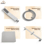 10" Wall Mount Rain Shower Shower System With Hand Shower & Slide Bar