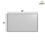 Wall-Mounted Vanity Mirror with Matte Black Metal Frame