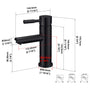 Casainc Matte Black 1-Handle Commercial Freestanding Sink Faucet