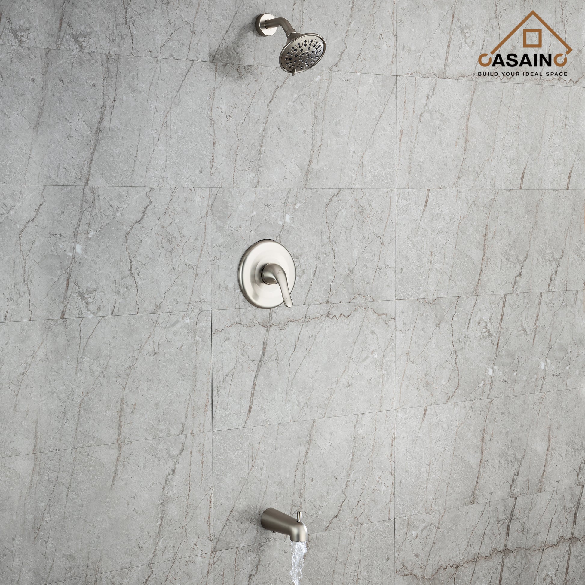 4.84inch Wall Mounted Shower trim kit with pressure balanced valve-CASAINC