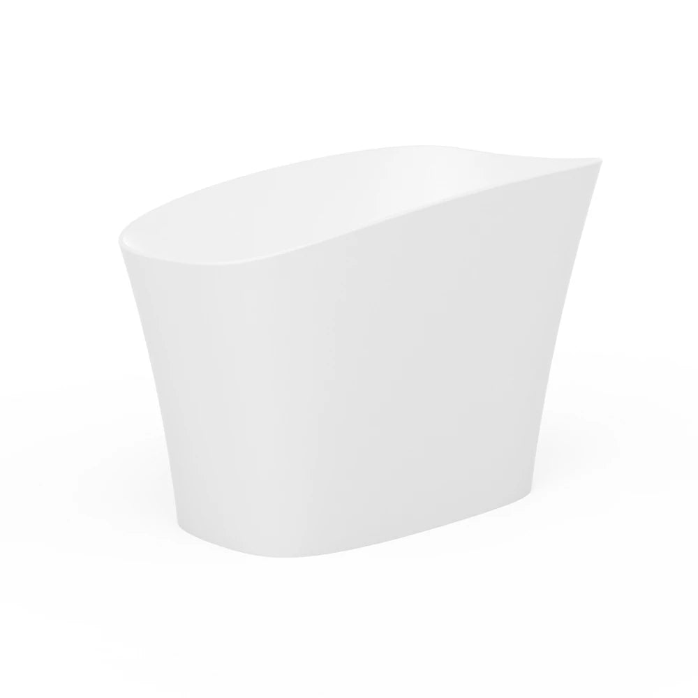 51 Inch Freestanding Solid Surface Deep Soaking Bathroom Bathtub with Seat