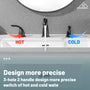 Casainc 4 Inch 2-Handle Bathroom Sink Faucet with Drain Assembly Matte Black/Brushed Nickel/Oil Rubbed Bronz/Brushed Gold 