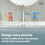 Casainc 8" Brass Bathroom Sink Faucet 3 Hole Gold Bathroom Faucet  2 Handle Gold Faucet for Bathroom Sink with Pop-up Drain Assembly Widespread Vanity Faucets