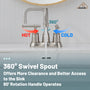 Casainc 4 Inch 2-Handle Centerset for Bathroom Sink Vanity Faucet 360° Swivel Spout