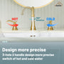 Casainc 8" Brass Bathroom Sink Faucet 2 Handle 3 Hole Gold Bathroom Faucet for Bathroom Sink with Pop-up Drain Assembly Widespread Vanity Faucets 360° Swivel Spout