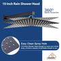 10"/12" Wall Mount Rainfall Shower Head System with Hand Shower