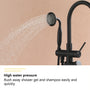 Freestanding Bathtub Faucet with Handheld Shower & Double Handles