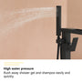 Single-Handle Freestanding Waterfall Bathtub Faucet with Handheld Shower