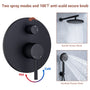 CASAINC 9.5'' Wall-mounted rain shower faucet with pressure balanced valve