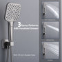 CASAINC 9.8" Square Wall-mounted Rain Shower Faucet with Pressure Balanced Valve